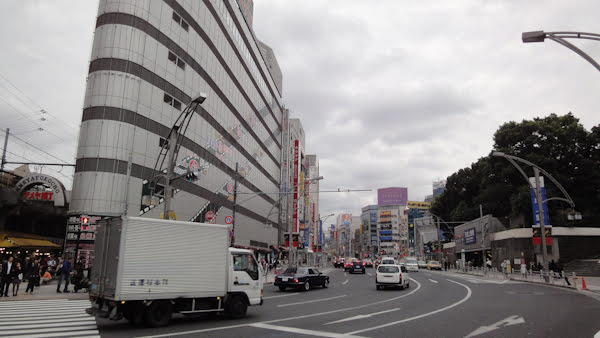 the corner of the main street near the market entrance